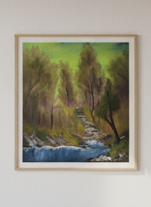 Steps Through Serenity — Original Oil Painting (16×20)